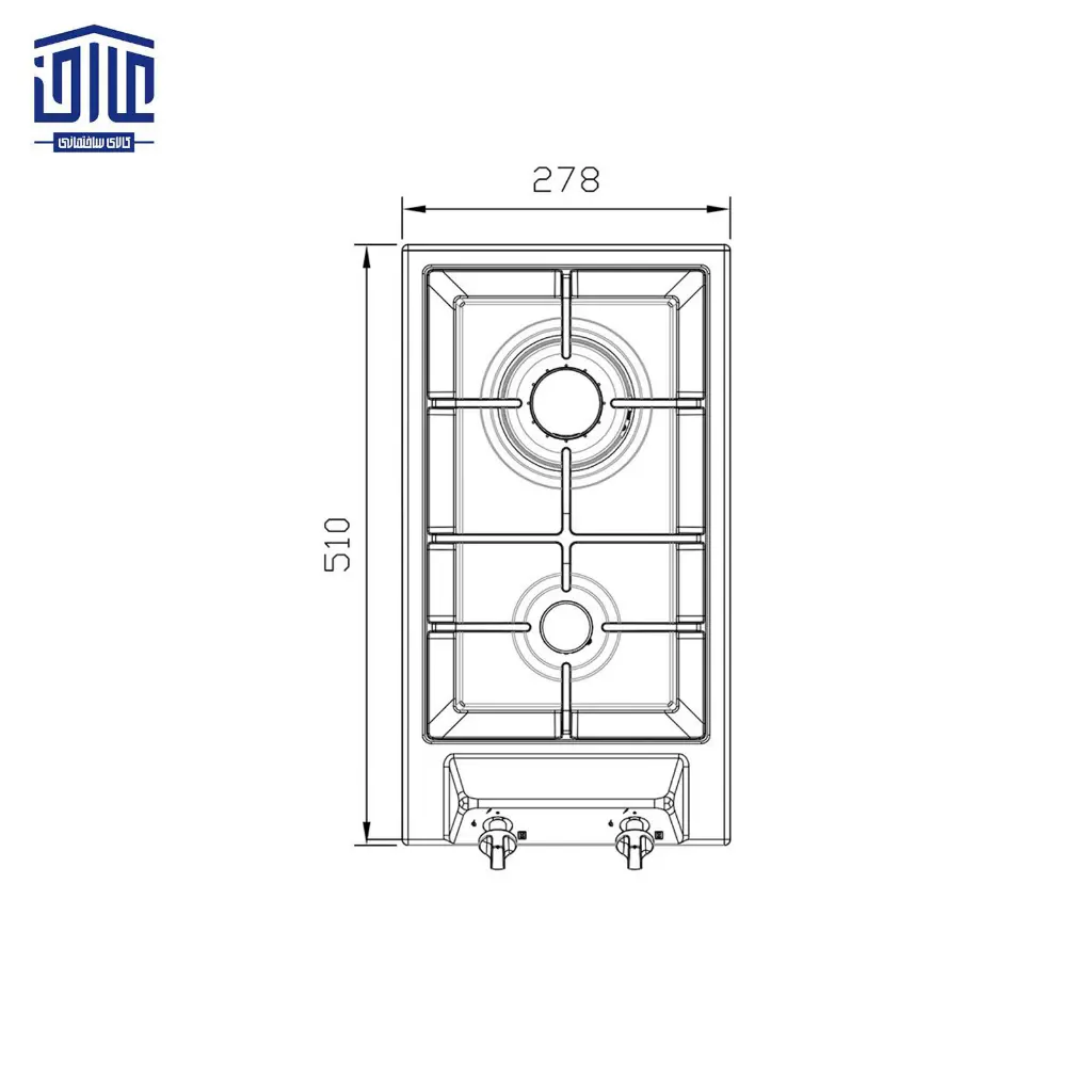 اجاق-گاز-مدلS-2302-دو-شعله-استیل-البرز،-استیل-3.webp