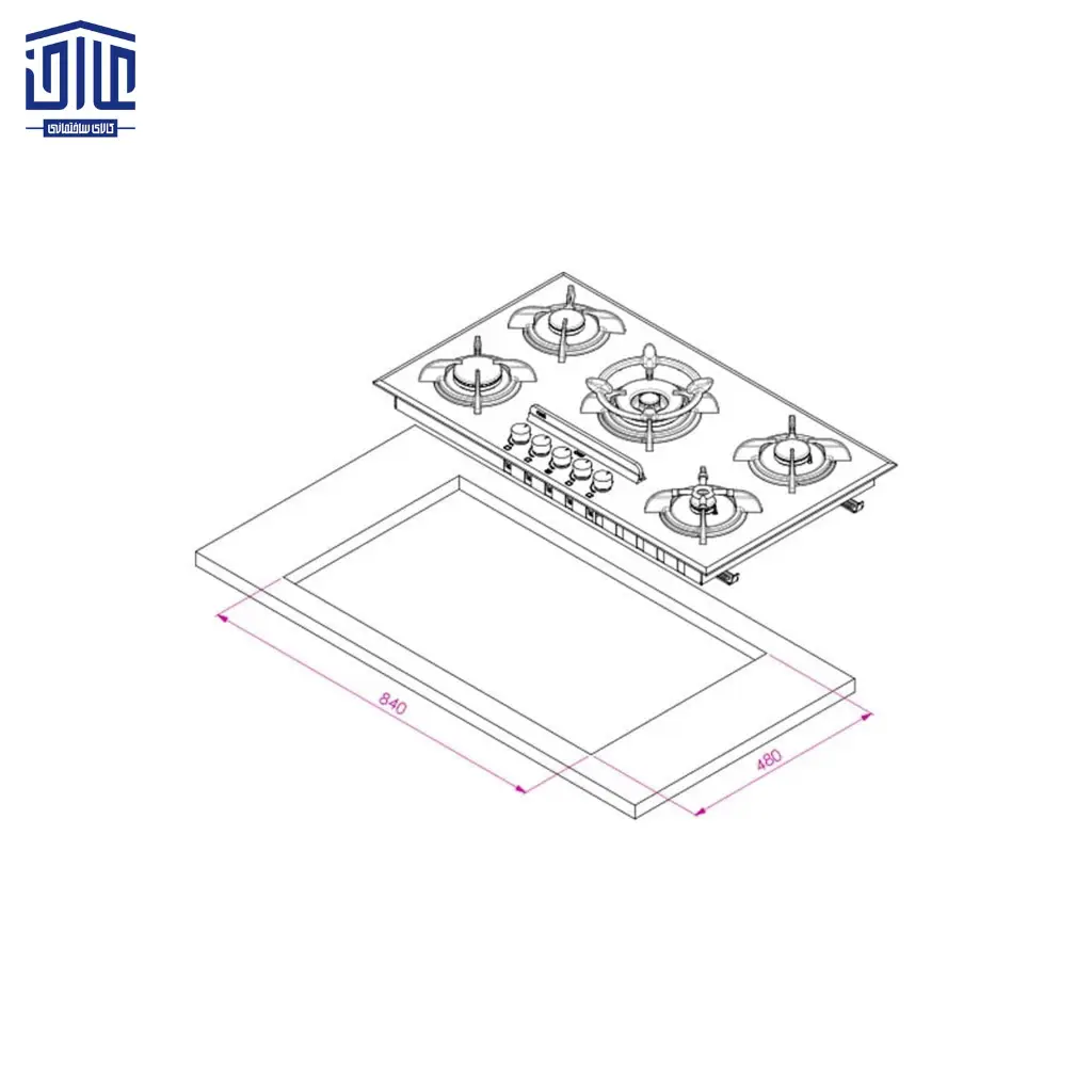 CG8505-کن-گاز-5-شعله-شیشه-2.webp