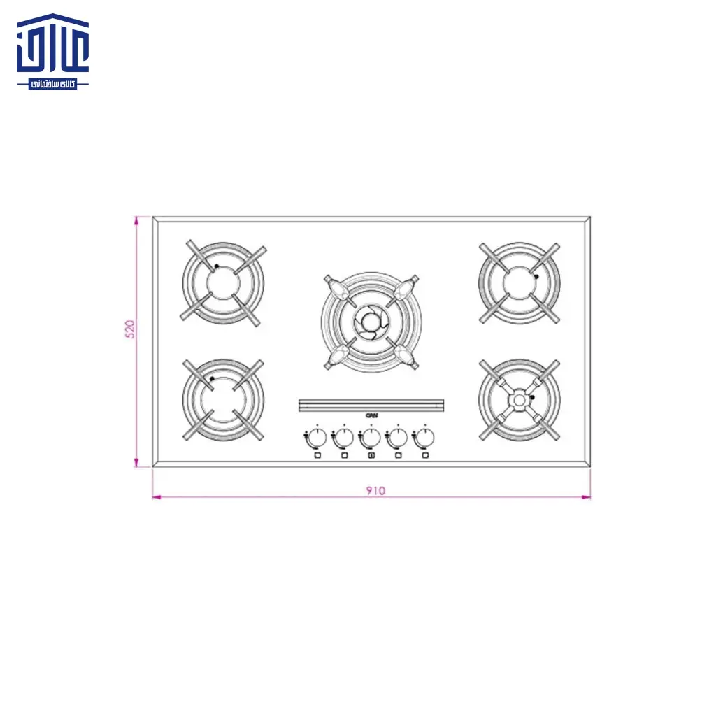 CG8505-کن-گاز-5-شعله-شیشه-3.webp