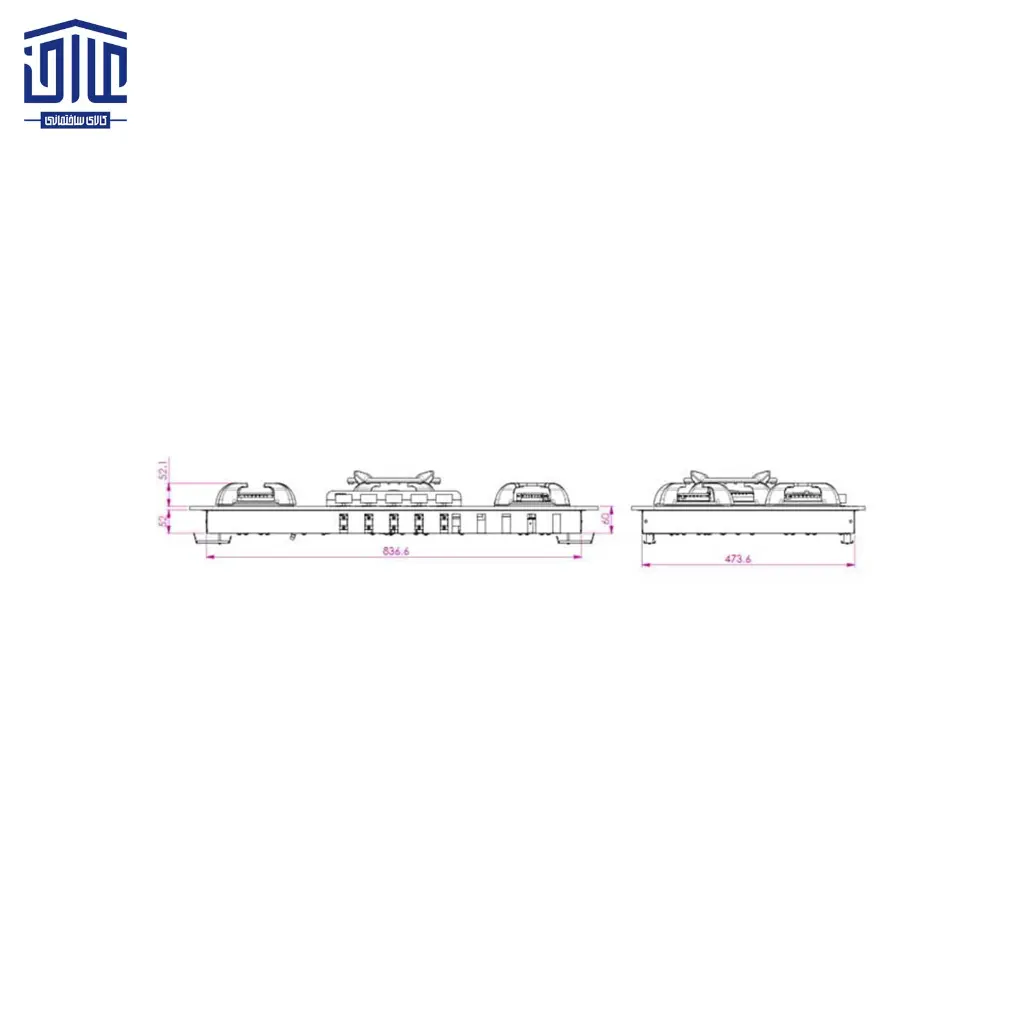 PARDIC-B-کن-گاز-5-شعله-مشکی-شیشه-5.webp