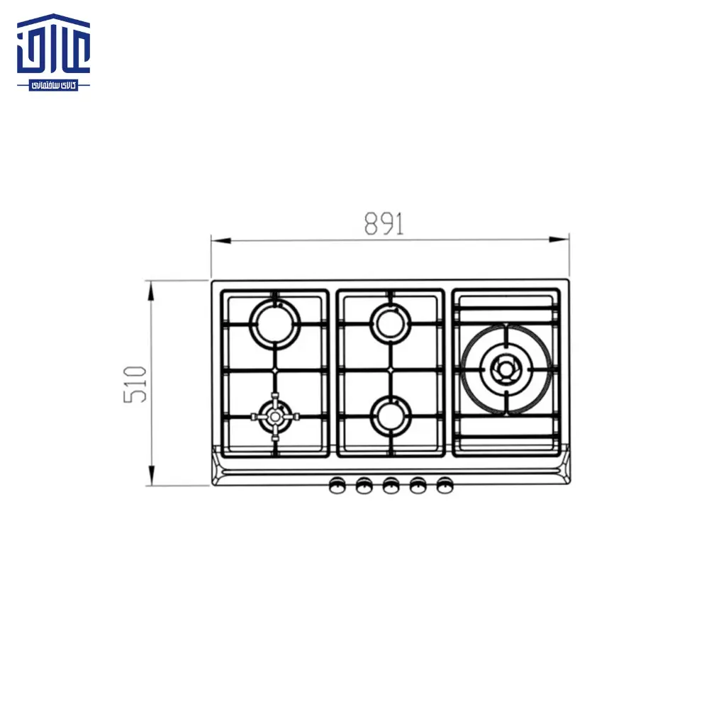 اجاق-گاز-استیلی-ایرانی-کن-ISD505-3.webp