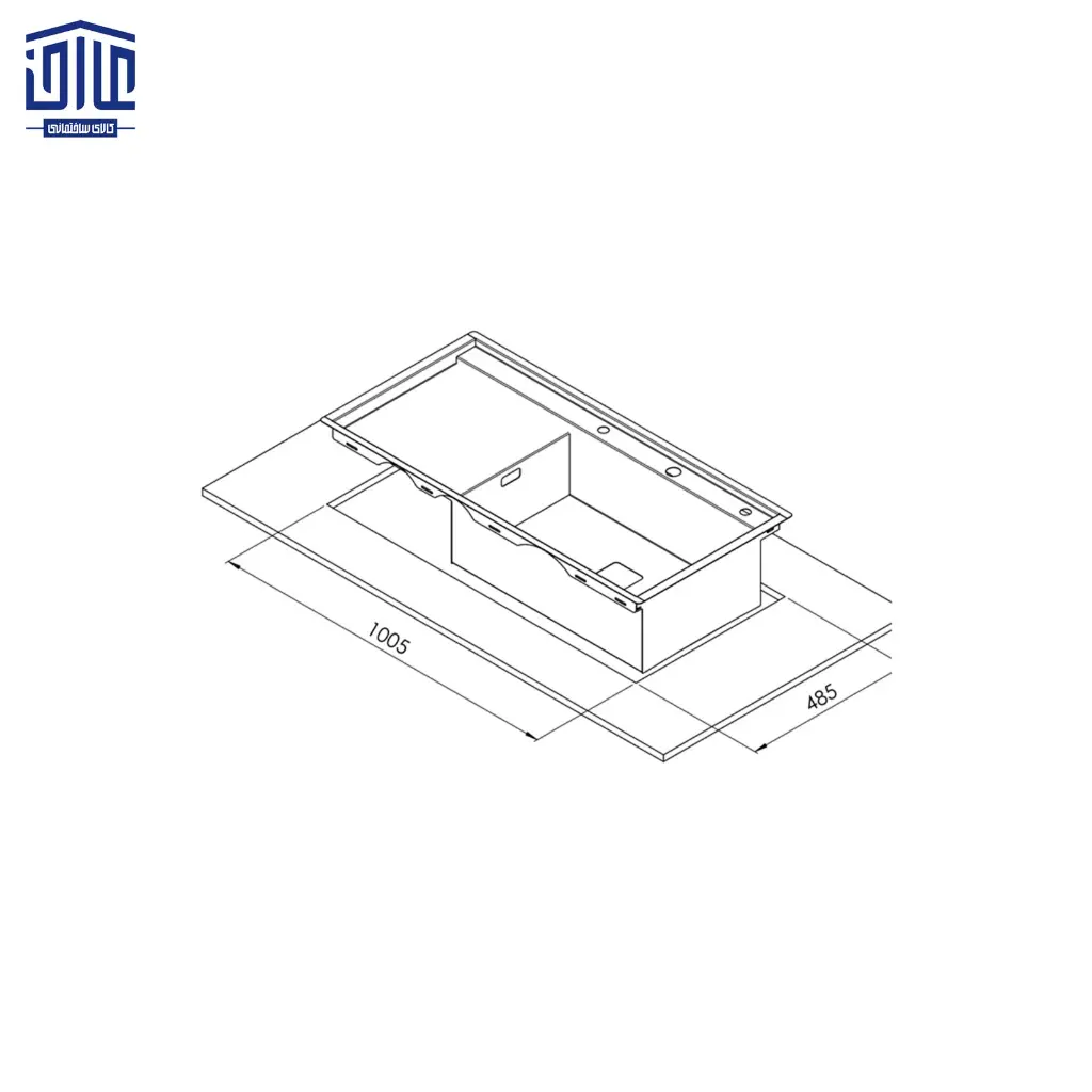 سینک-ظرفشویی-توکار-مدل-BCN-305-لگن-چپ-کن،-سایز-50×104-2.webp