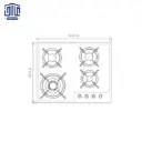اجاق-4-شعله-شیشه-البرز-فریم-استیل-G4652S-3.webp