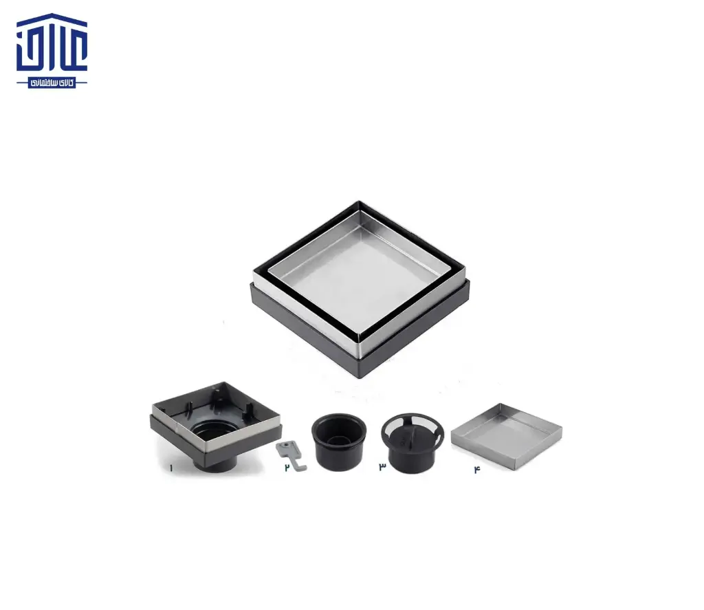 [258001017] کفشور سرامیک خور زیر ABS مدل BASIC آرین تکنیک، استیل، سایز 10×10