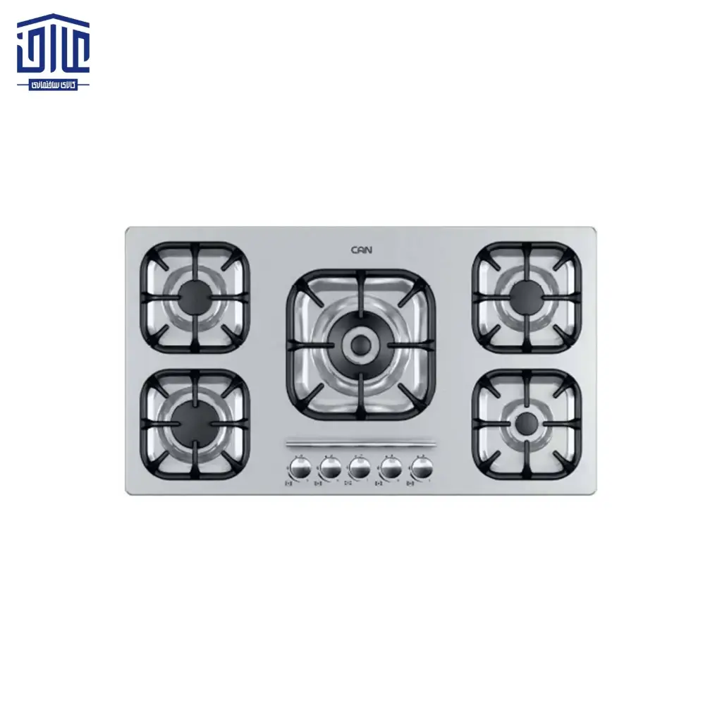 523 S کن گاز 5 شعله استیل