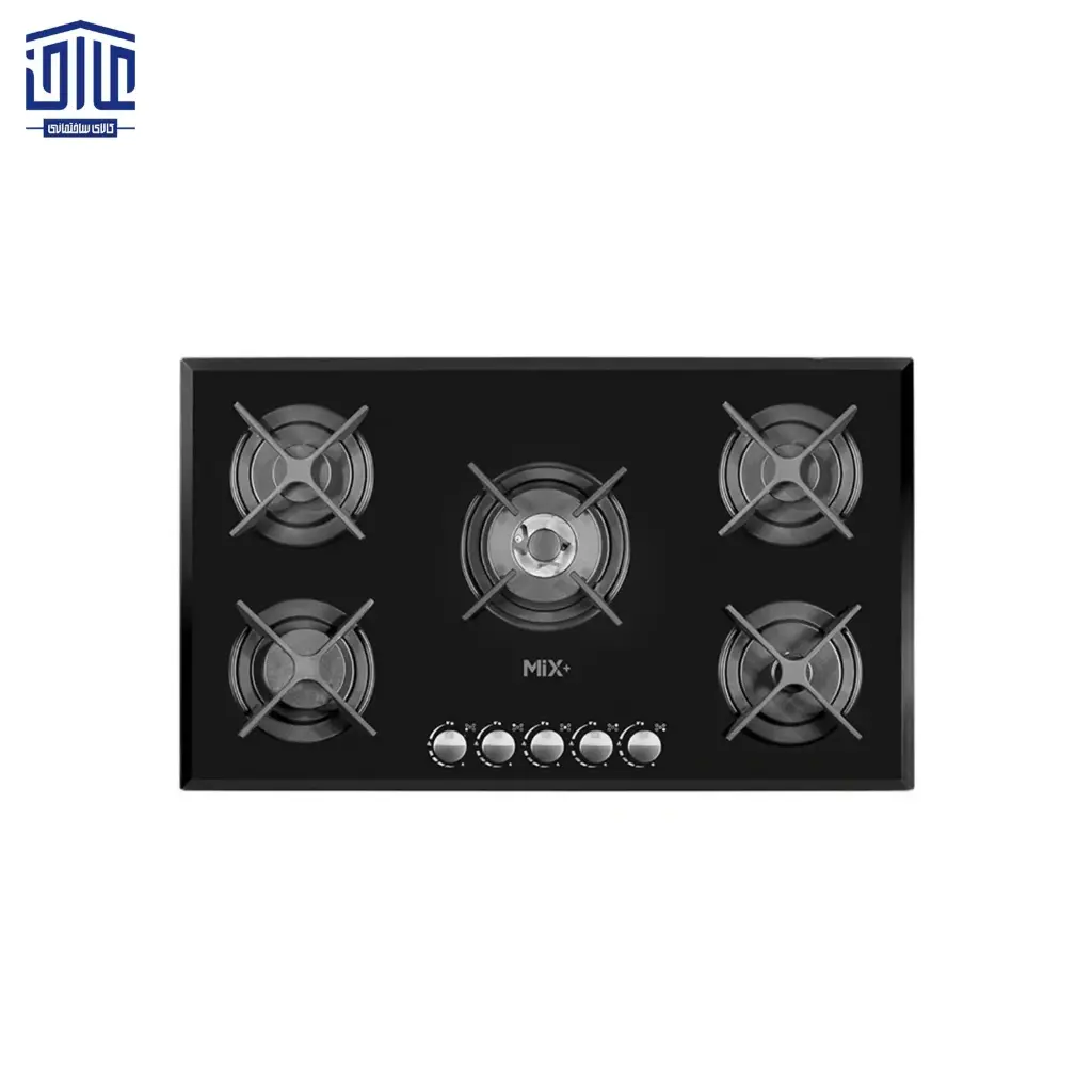 521 G کن گاز 5 شعله شیشه