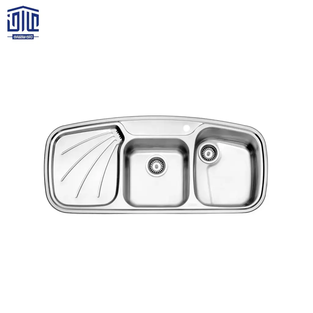[249005003] سینک ظرفشویی توکار 614 استیل البرز (لگن راست)