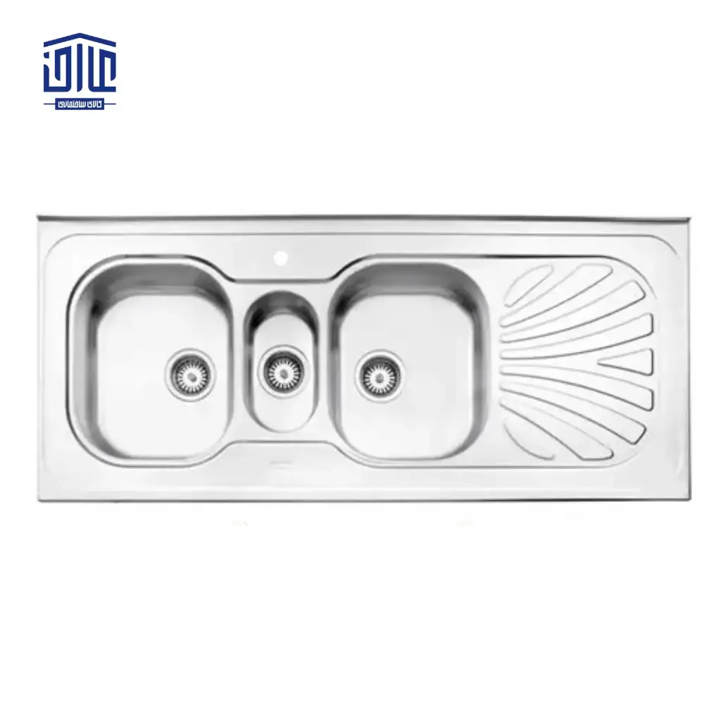 [249004006] سینک ظرفشویی روکار 60*530 استیل البرز (لگن راست)
