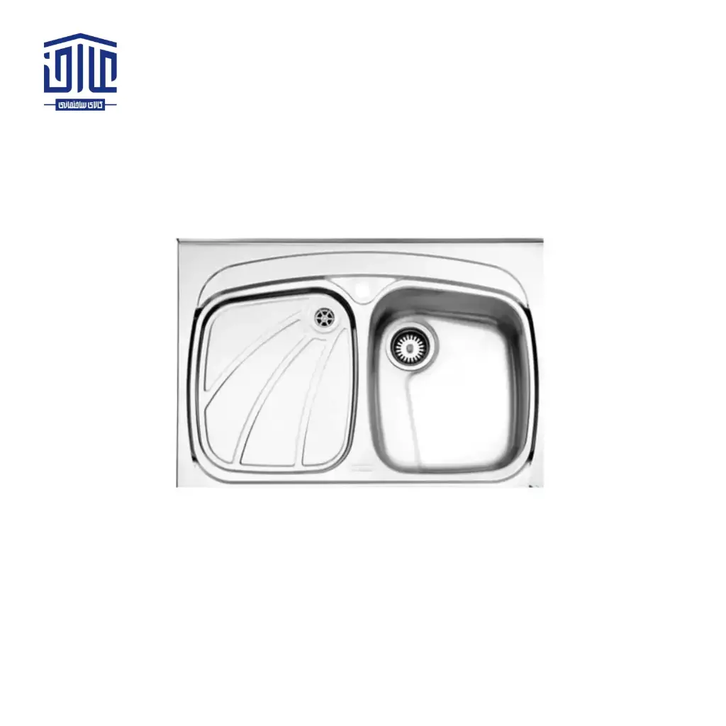 [249004030] سینک ظرفشویی روکار 618x60  استیل البرز (لگن راست)