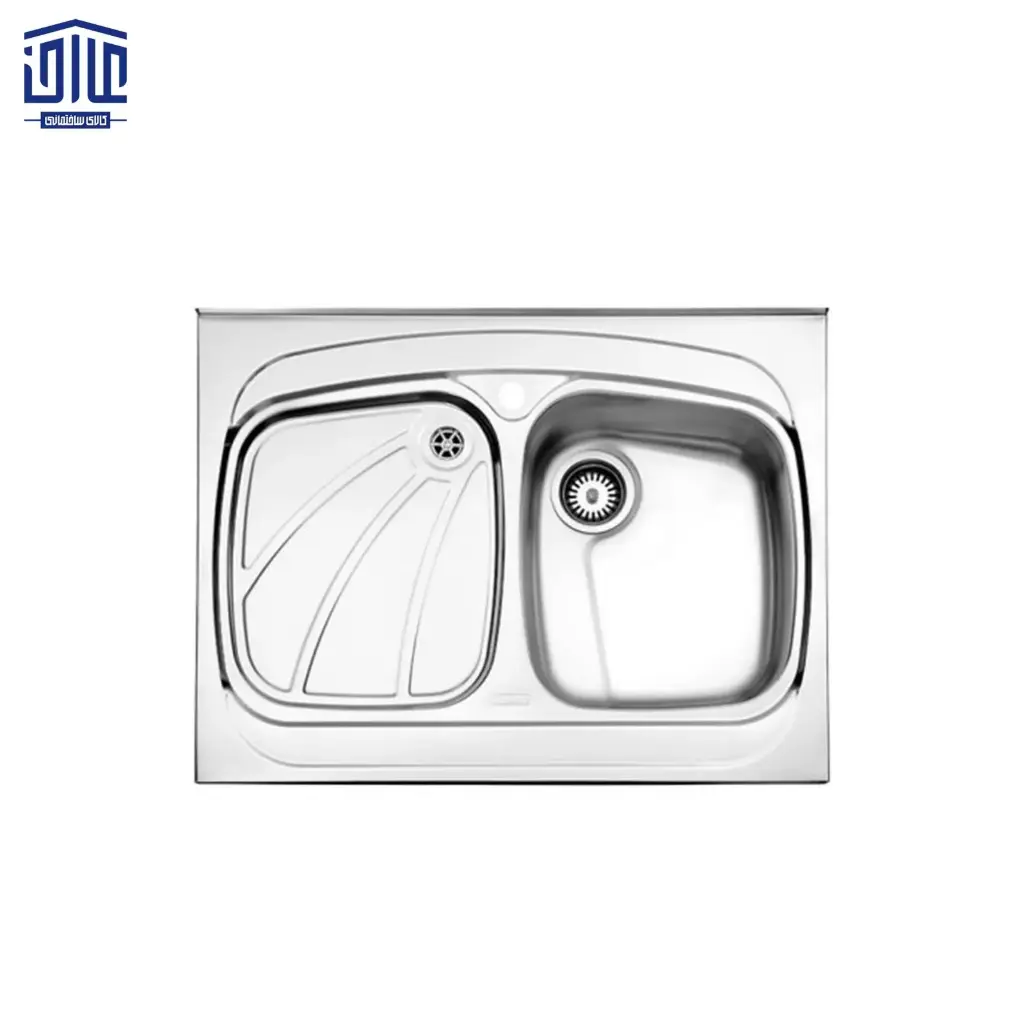 [249004012] سینک روکار فانتزی 60*618 درجه 2 استیل البرز (لگن راست)