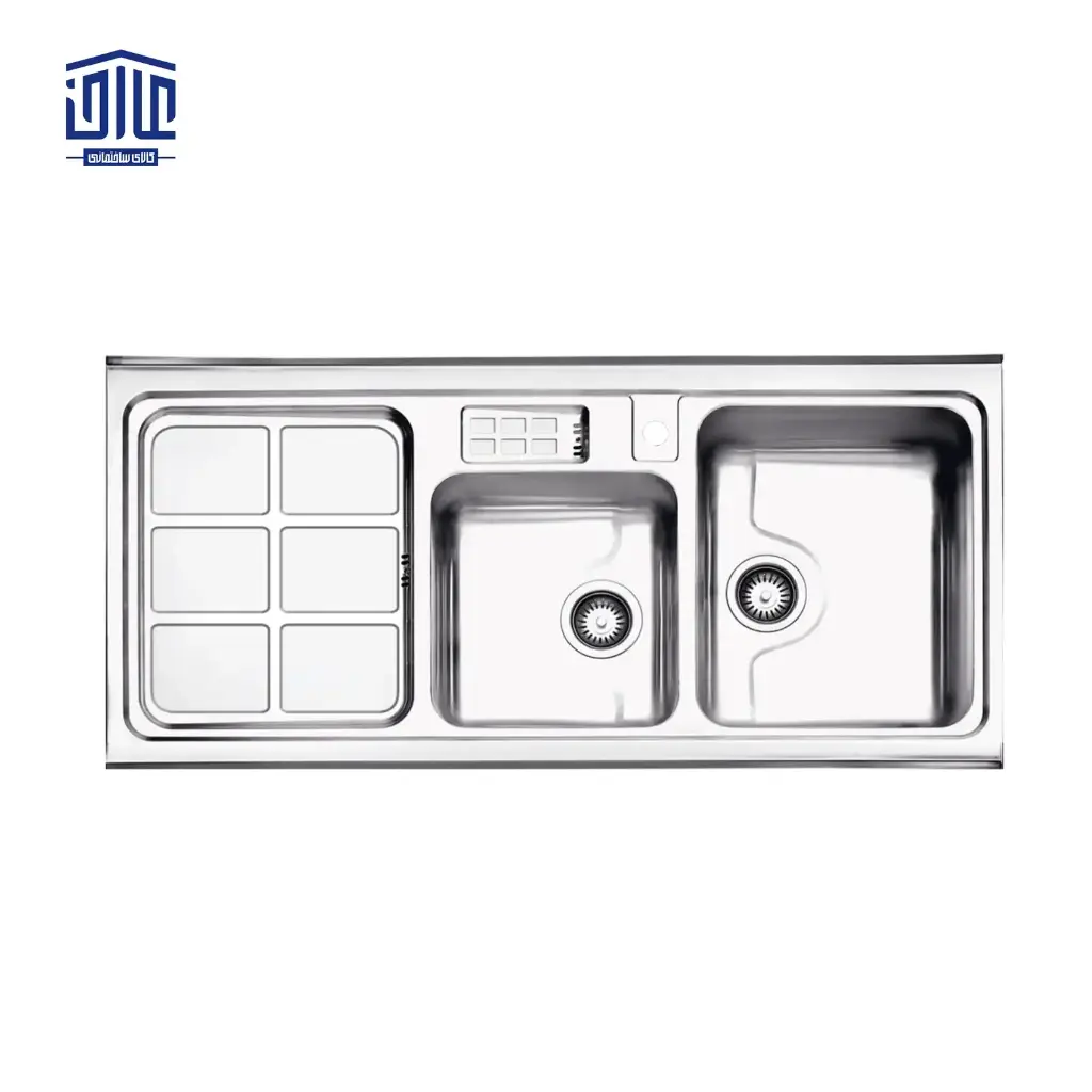 سینک ظرفشویی روکار815x60 استیل البرز با جامایع