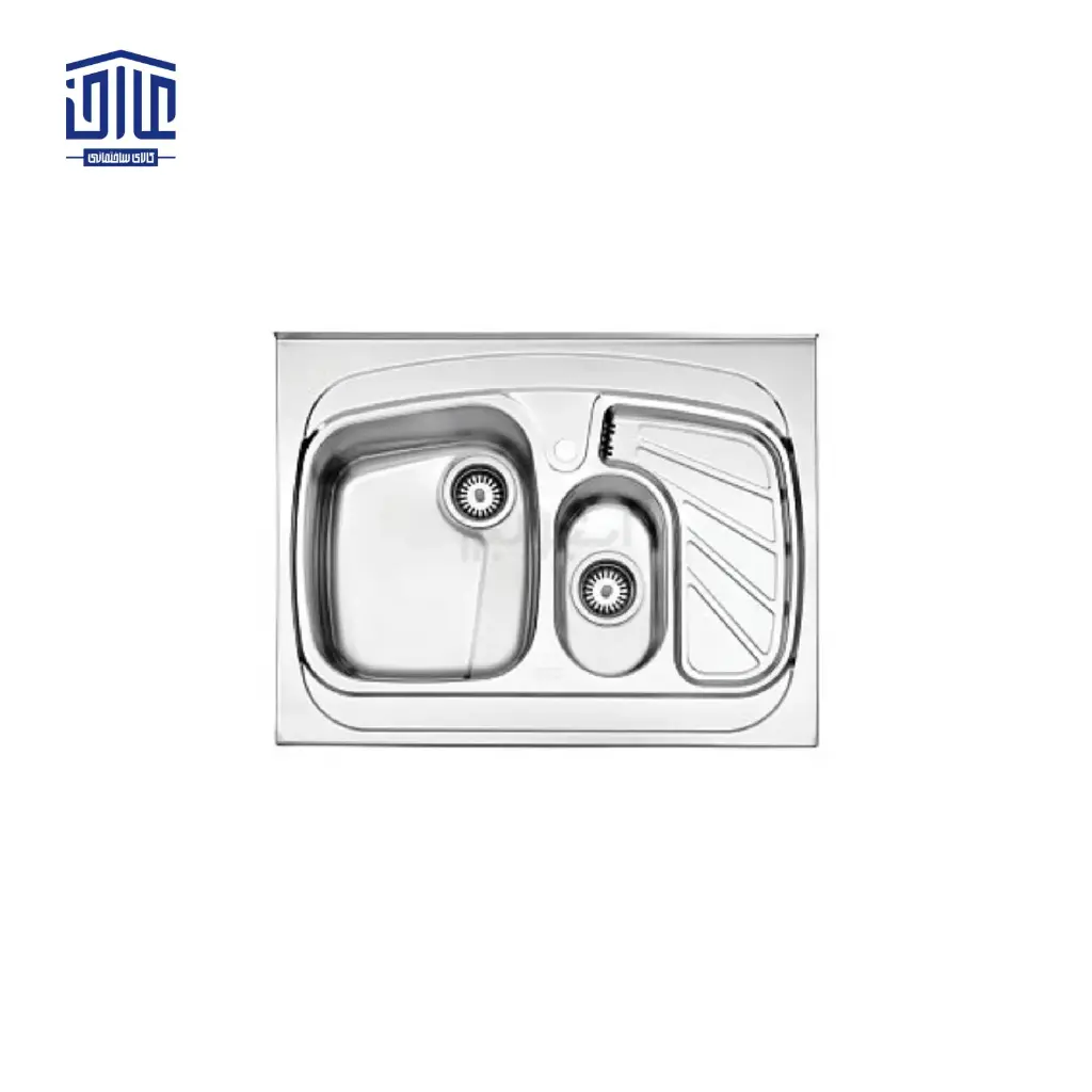 [249004047] سینک ظرفشویی روکار 608x60 استیل البرز (لگن راست)