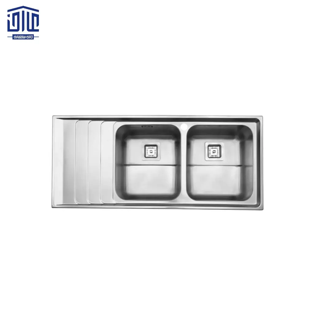 [249005035] سینک ظرفشویی توکار فانتزی 52×734 استیل البرز درجه 2 (لگن راست)