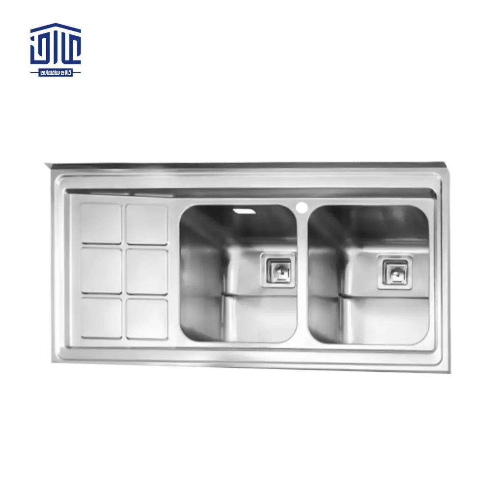 [249004072] سینک ظرفشویی روکار 761x60 استیل البرز (لگن راست)