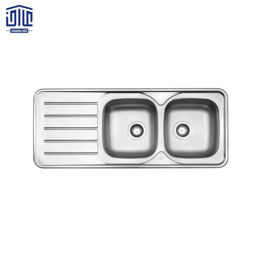 سینک ظرفشویی توکار نیمه فانتزی مدل 221x50 البرز، براق