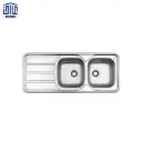 سینک ظرفشویی توکار نیمه فانتزی مدل 223x50 البرز، براق