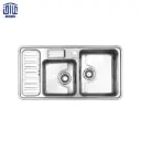 سینک ظرفشویی توکار 812x50 استیل البرز با جامایع