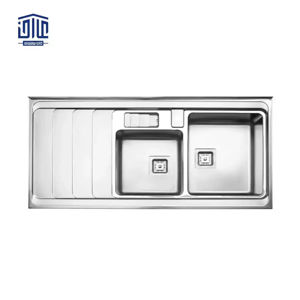 [249007021] سینک ظرفشویی روکار 60×856 استیل البرز (لگن راست)