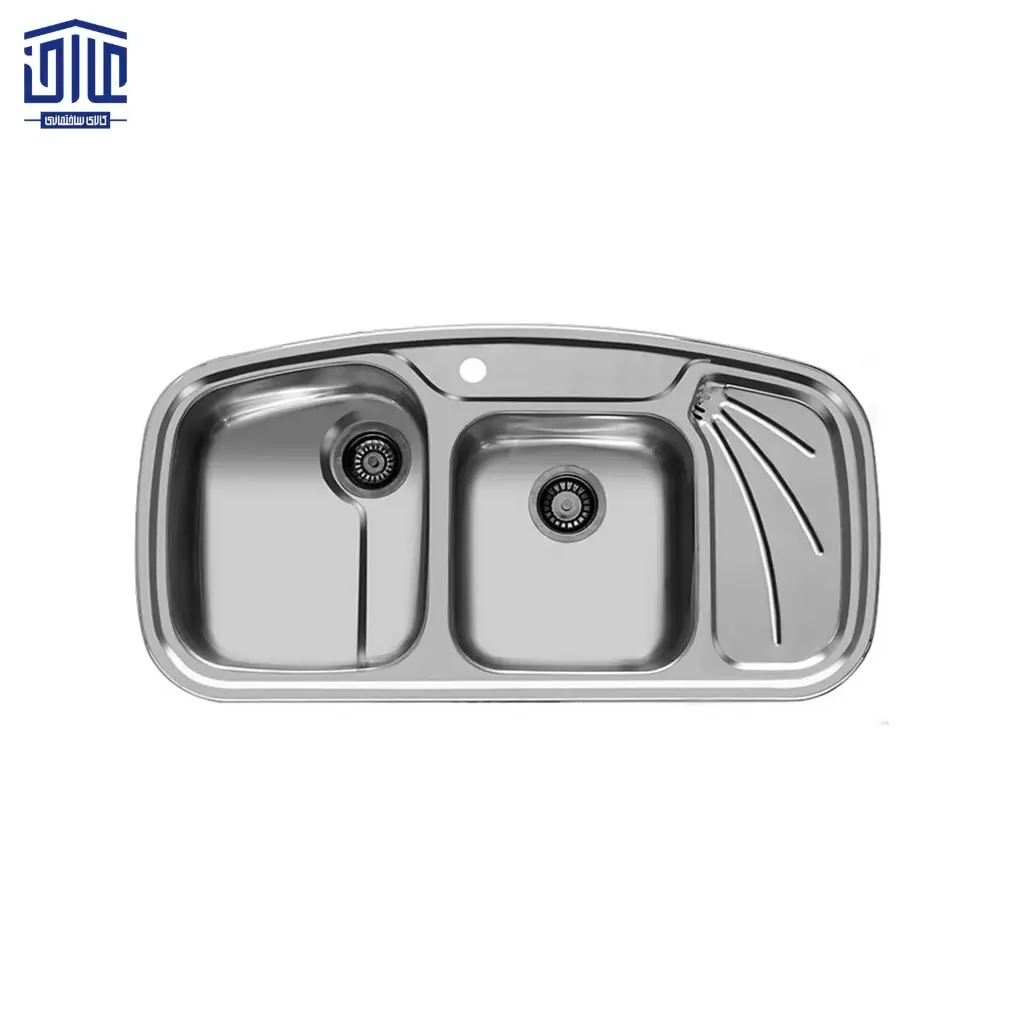[262002029] سینک 100x50 توکار 141 اخوان (لگن راست)