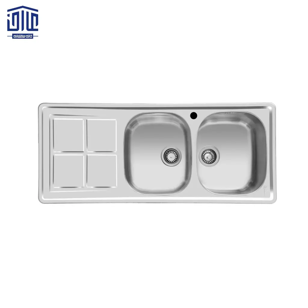 [262002086] سینک 120x50 توکار 159 NEW اخوان (لگن راست)