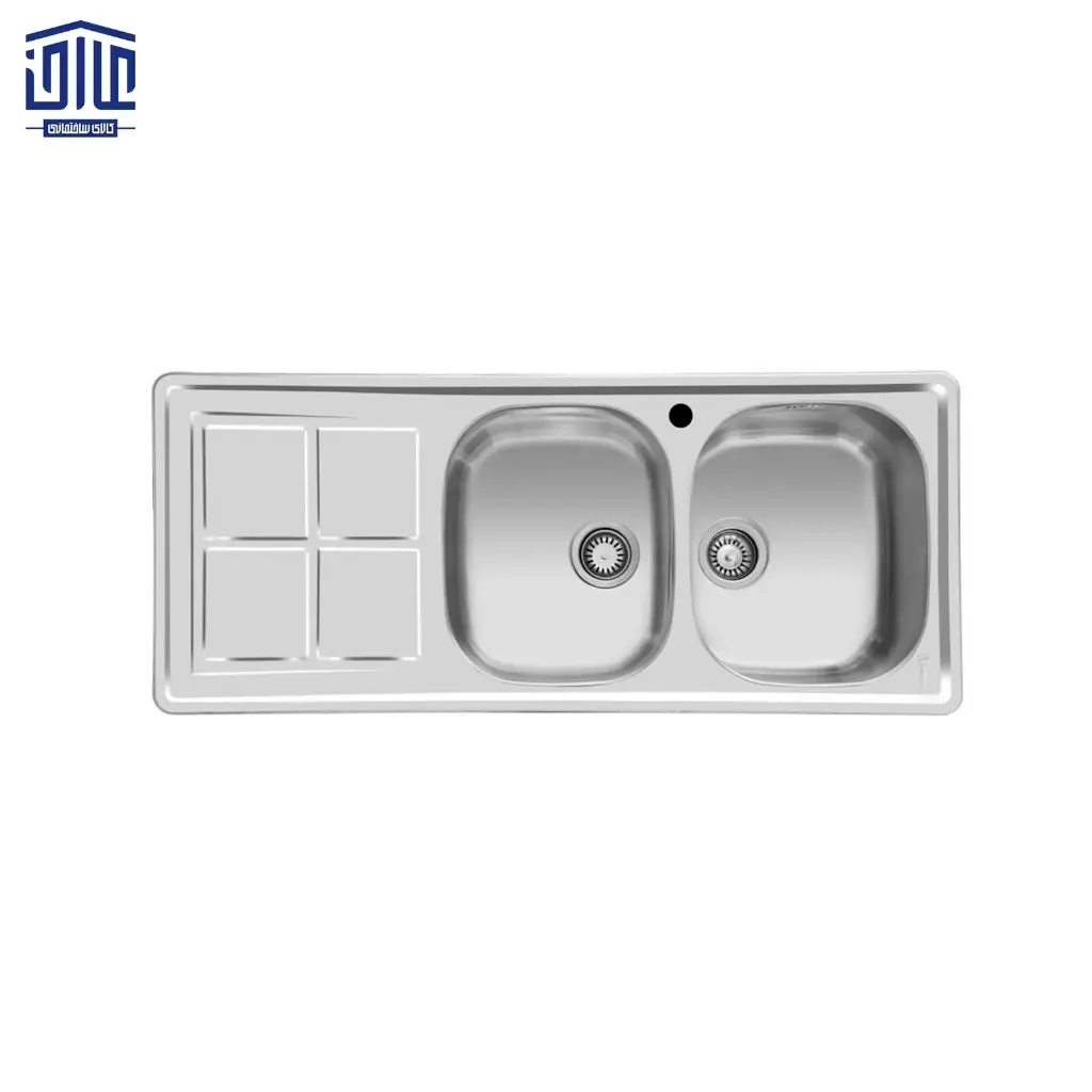 [262002061] سینک 120x50 توکار 159 اخوان (لگن راست)