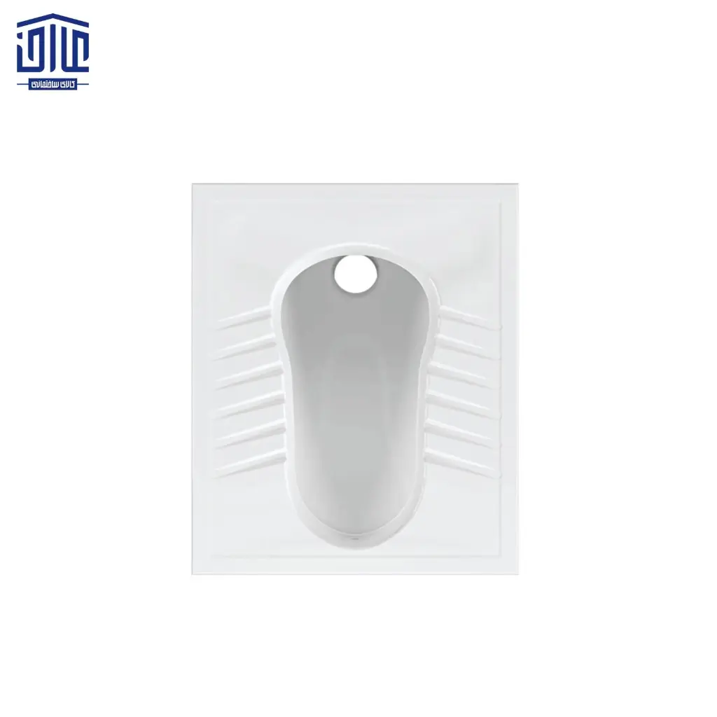 [1390100008] توالت آرین تخت بدون ریم (Flat-Rimless) چینی کرد (درجه 1)