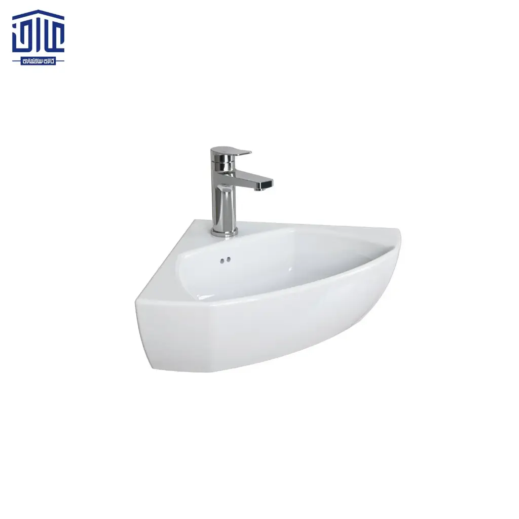 دستشوئی گوشه آرین 41 چینی کرد