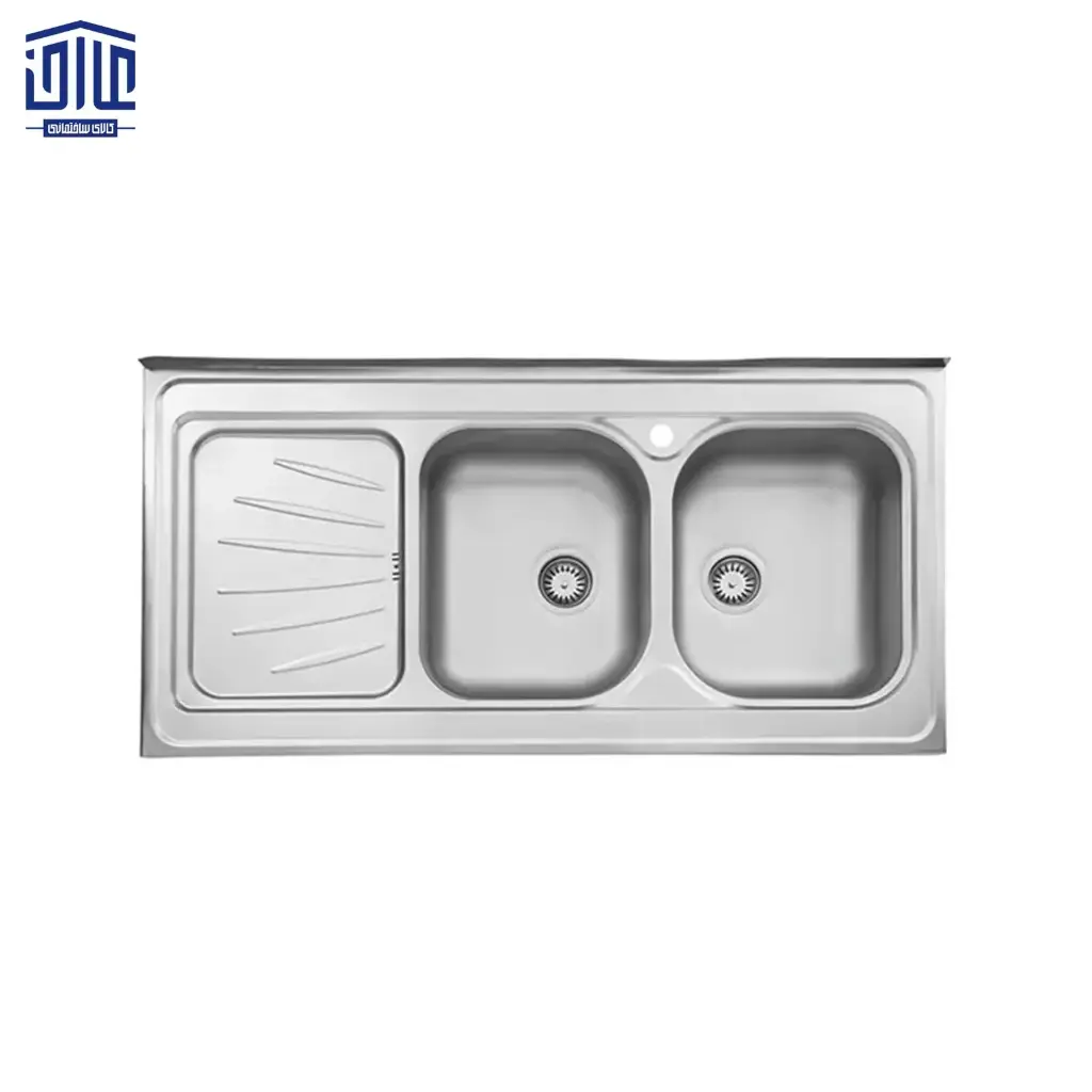 [249007031] سینک نیمه فانتزی روکار استیل البرز، 60*300، درجه 2 (لگن راست)