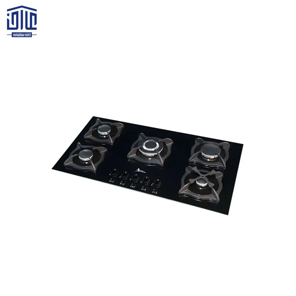 اجاق گاز شیشه ای مدل GI 147 اخوان، 5 شعله