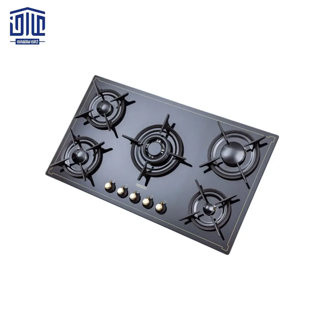 اجاق گاز رومیزی شیشه ای مدل G5916 رترو استیل البرز، 5 شعله