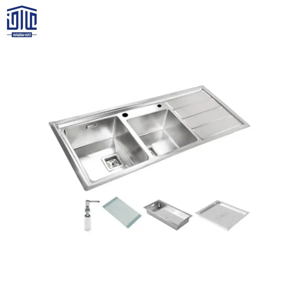 [262006098] سینک باکسی مدل S603 توکار اخوان، سایز 50*120 (لگن راست)