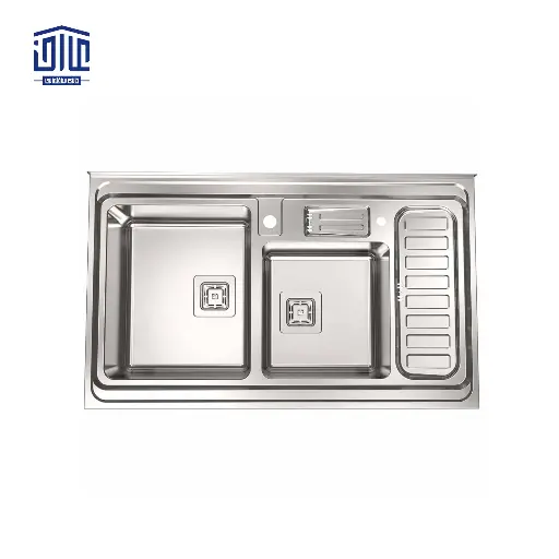 سینک ظرفشویی روکار 60×852 استیل البرز با جامایع