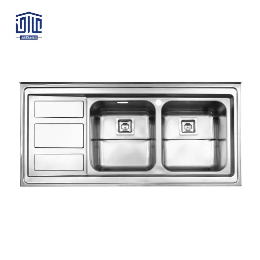 سینک ظرفشویی روکار765x60 استیل البرز