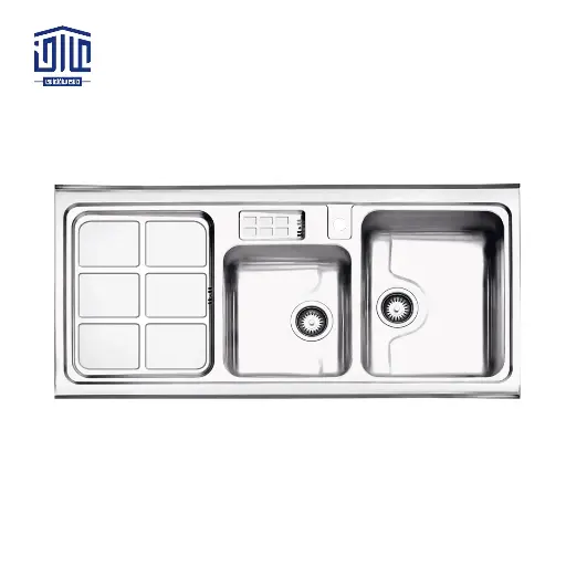 سینک ظرفشویی روکار815x60 استیل البرز با جامایع
