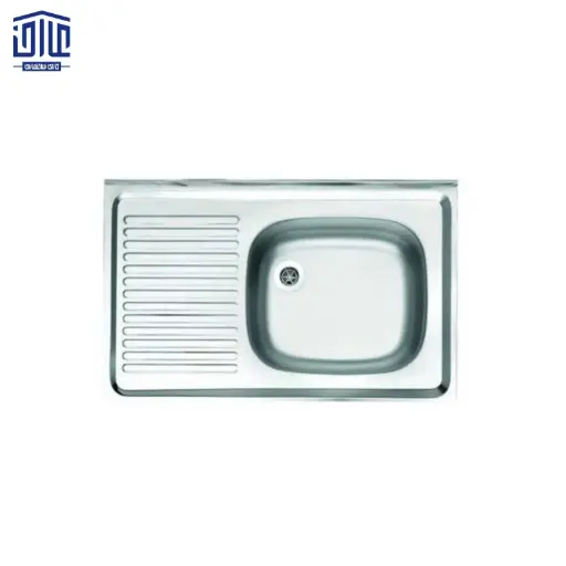 سینک پرسی روکار تک لگن استیل البرز 6*50*80 براق