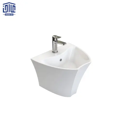 [1390140013] دستشویی نیم پایه لیندا 52 چینی کرد