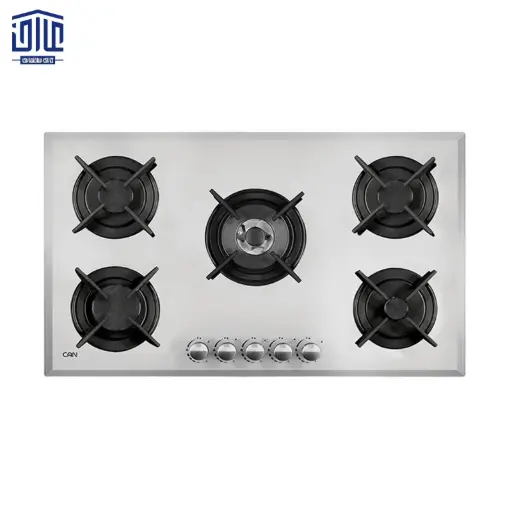 [168005013] 521GW کن گاز 5 شعله شیشه سفید