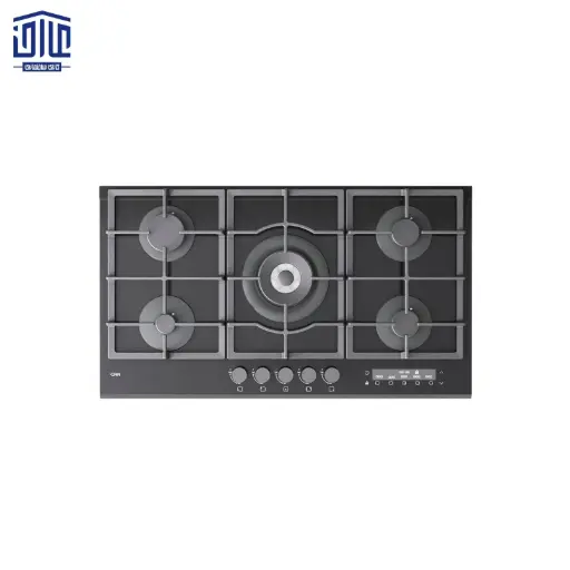 [168005035] اجاق گاز پنج شعله شیشه ای کن مشکی IGT502