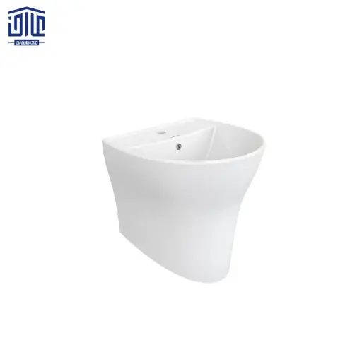 [1390140019] دستشویی نیم پایه والهنگ مدل ویکتوریا چینی کرد، درجه 2