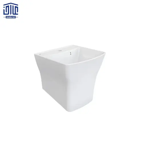 دستشویی نیم پایه مدل ورونیا چینی کرد،سایز 40*38