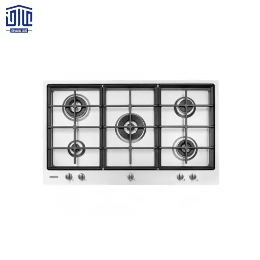 [249001028] اجاق گاز رومیزی شیشه ای مدل G5911 استیل البرز، 5 شعله